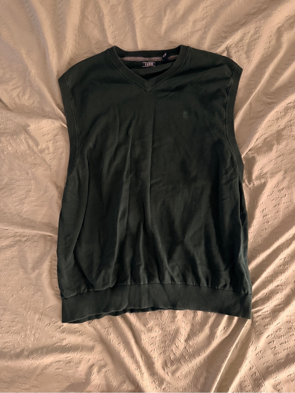 Izod Dark Green V-Neck Sweater Vest